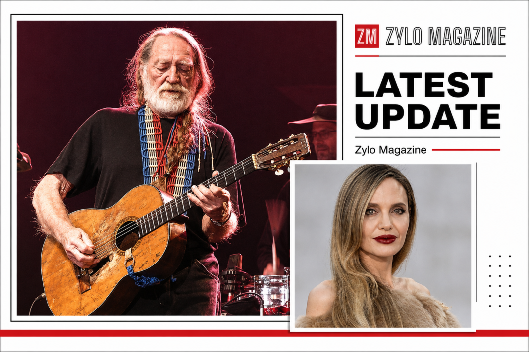Willie Nelson and Angelina Jolie