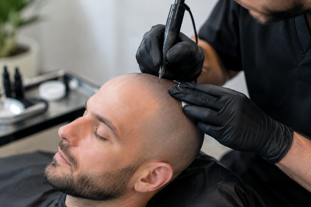 How a Scalp Micropigmentation Artist Applies Ink Scalp micropigmentation