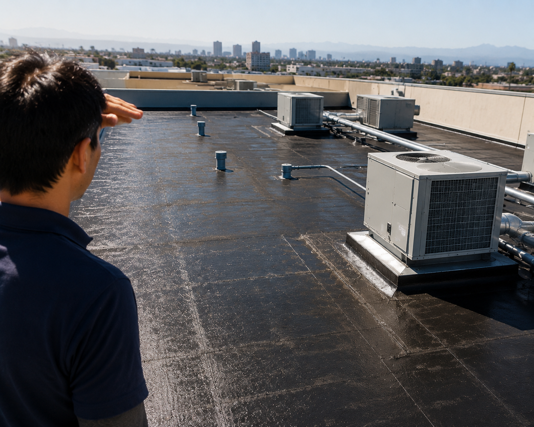 A Dark Roof Runs the Air Conditioner Harder Reflective Commercial Roofing